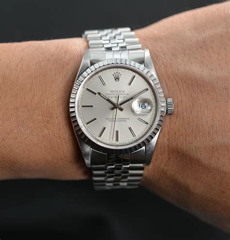 rolex datejust silver stainless steel watch|vintage rolex datejust stainless steel.